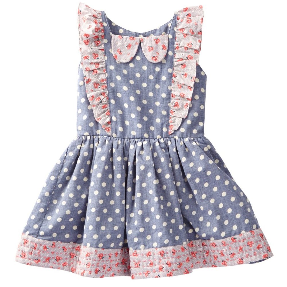 JAM on TOAST Floral Dot Flutter Dress 2/3T